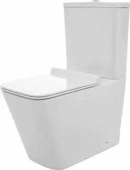 Унитаз-компакт AQUAme AQM1003 безободковый, с сиденьем микролифт, белый