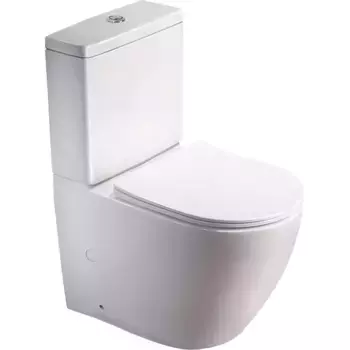Унитаз-компакт безободковый SantiLine, сиденье микролифт, цвет белый, SL-5016