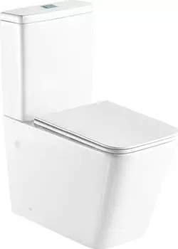Унитаз-компакт безободковый WeltWasser Gelbach 001 XL GL-WT 10000003734 с бачком и сиденьем микролифт, белый глянец