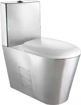 Унитаз-компакт Nofer 13016.S с бачком и сиденьем, сталь