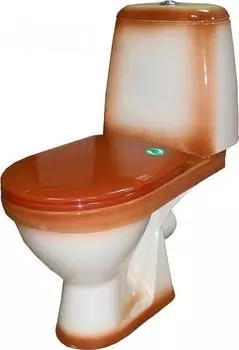 Унитаз компакт Rosa Премьер 4620008191164 коричневый с бачком и сиденьем