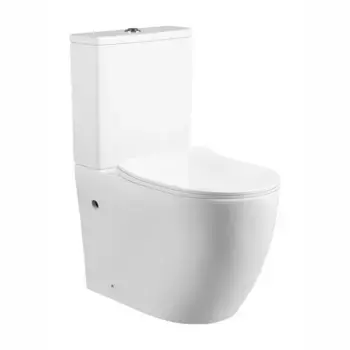 Унитаз компакт Urbateс Cox Btw, URB788381F, безободковый, с сиденьем микролифт, белый