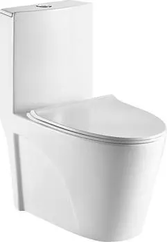 Унитаз-компакт WeltWasser Welzbach 001 GL-WT 10000003805 безободковый с бачком и сиденьем микролифт, белый глянец