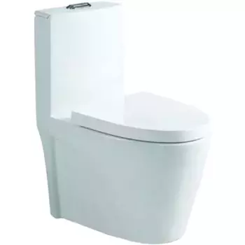 Унитаз-моноблок безободковый SantiLine, сиденье микролифт, цвет белый, SL - 5012