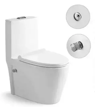 Унитаз-моноблок SantiLine с функцией биде, сиденье микролифт, цвет белый, SL-5012SM-BD