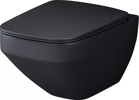 Унитаз подвесной AM.PM Inspire V2.0 FlashClean C50A1700MBSC с сиденьем микролифт, черный матовый