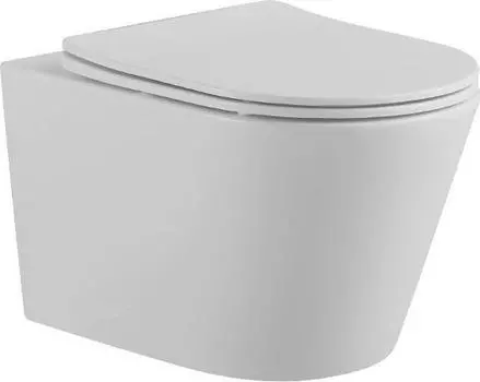 Унитаз подвесной Aquatek Вега AQ1905-MW безободковый, с сиденьем микролифт, белый