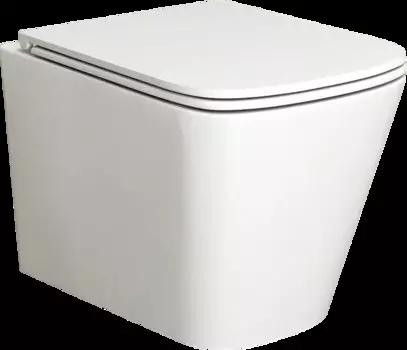 Унитаз подвесной Bauedge Stil BS0002 белый, сиденье микролифт