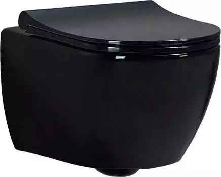 Унитаз подвесной beWash Bogen 88303206 с сиденьем микролифт, черный глянцевый