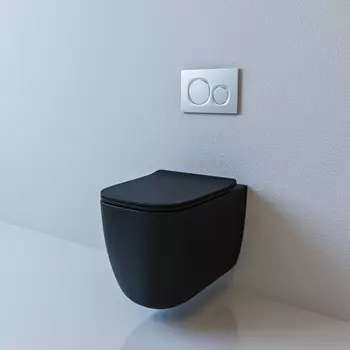 Унитаз подвесной beWash Schutz BKWHR102510 черный матовый, с сиденьем микролифт