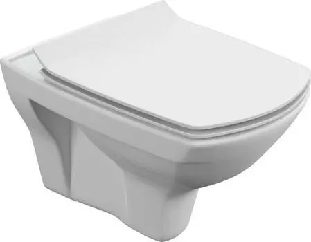 Унитаз подвесной Cersanit Carina S-MZ-CARINA-XL-COn-S-DL-w с сиденьем Микролифт