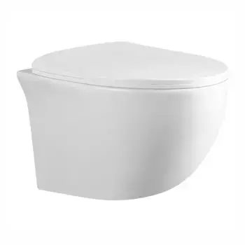 Унитаз подвесной Urbateс Brera URB742005WH, безободковый, с сиденьем микролифт, белый