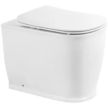 Унитаз приставной BelBagno Prado BB10150CB/BB10150SC с сиденьем микролифт, белый