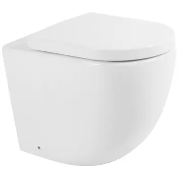 Унитаз приставной BelBagno Sfera-R BB2141CBR/BB865SC с сиденьем микролифт, белый