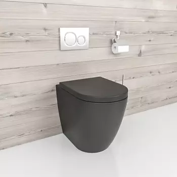 Унитаз приставной beWash Aldo BKFSR101565 черный матовый, с сиденьем микролифт