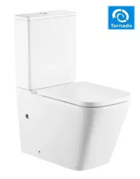 Унитаз SantiLine, безободковый, сиденье микролифт, цвет белый, SL-5028