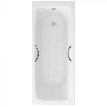 Ванна чугунная Delice Biove 170х75 DLR220509R-AS белый, с ручками, антискользящее покрытие