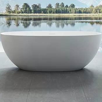 Ванна из искусственного камня Vincea 170x75 VBT-6S01MW, белый матовый
