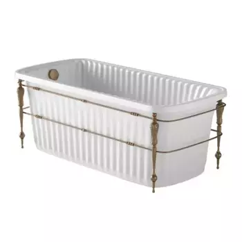 Ванна из искуственного камня Migliore Olivia 174х80 24378 бронза, белый