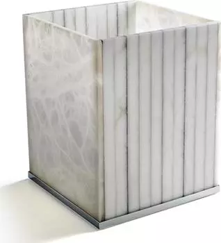 Ведро для мусора 3SC Rigato AL65SL, натуральный ALABASTRO/хром