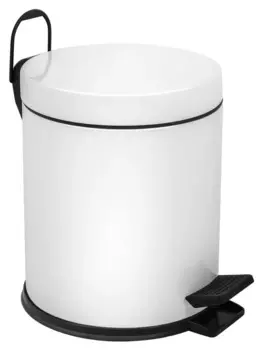 Ведро для мусора Berges 122002 5 л, с педалью, микролифт, белый