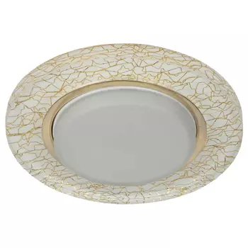 Встраиваемый светильник ЭРА GX53 DK80 WH/GD Б0019576