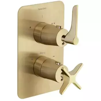 Встраиваемый термостатический смеситель для душа на 2 выхода ADAGIO 918722SOC золото