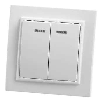 Выключатель двухклавишный Feron Stekker Эрна с подсветкой PSW10900201 39042