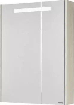 Зеркальный шкаф Aquaton Верди 60 1A206902VDAV0 с подсветкой, белый/ясень фабрик