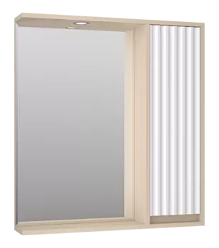 Зеркальный шкаф Brevita Balaton 75 BAL-04075-03-01П белый, бежевый