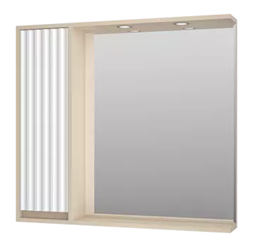 Зеркальный шкаф Brevita Balaton 90 BAL-04090-03-01Л белый, бежевый