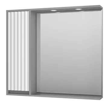 Зеркальный шкаф Brevita Balaton BAL-04090-01-01Л белый, серый