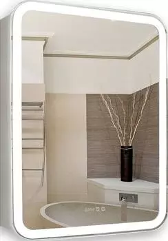 Зеркальный шкаф Creto Attento 60 18-840140A с подсветкой, белый