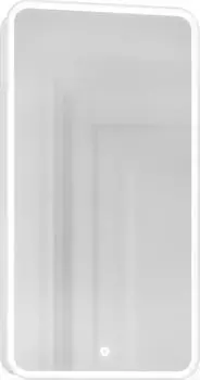 Зеркальный шкаф Jorno Pastel 46 см, Pas.03.46/W, с подсветкой, подвесной, белый жемчуг