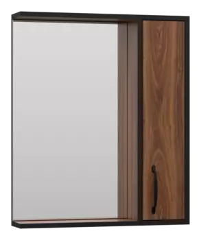 Зеркальный шкаф Misty Кедр П-Кед04060-011П черный, орех