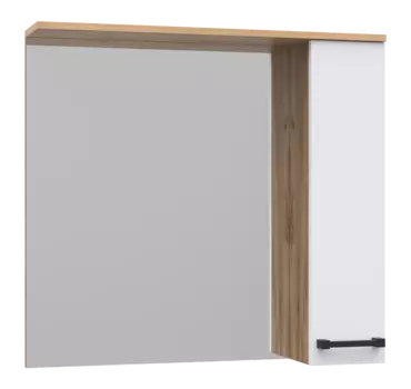 Зеркальный шкаф Misty Крафт П-Кра-02080-011П белый, светлое дерево