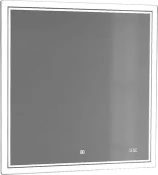 Зеркало Jorno Slide 80 Sli.02.77/W с подсветкой с сенсорным выключателем и часами