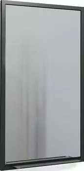 Зеркало Jorno Steal 50 см Ste.02.50/Pl/B, с полкой, черный
