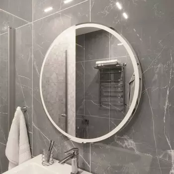 Зеркало круглое DIWO Ростов, 80 с подсветкой, круглое, сенсорный выключатель, настенное, российское