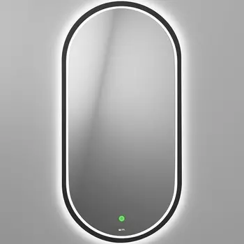 Зеркало Owl 1975 Langas 40 OWLM200302 с подсветкой и сенсорным выключателем, черный