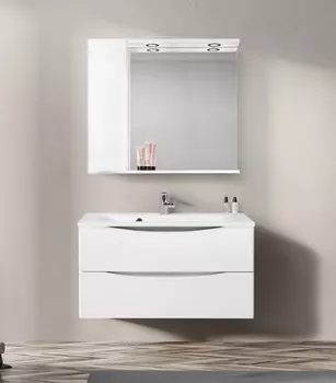 Зеркало-шкаф 90 см BelBagno MARINO-SPC-900/750-1A-BL-P-L
