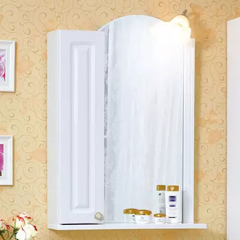 Зеркало-шкаф Бриклаер Анна 60 L белый