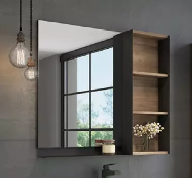 Зеркало-шкаф Comforty Кёльн-90 00004147987, дуб темный