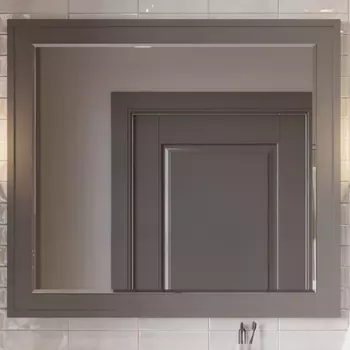 Зеркало STWORKI Хадстен 100 серое, прямоугольное, настенное, в раме