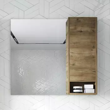 Зеркало STWORKI Карлстад R 90 дуб рустикальный