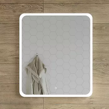 Зеркало STWORKI Монтре 70 с подсветкой, сенсор на зеркале, настенное, прямоугольное, российское