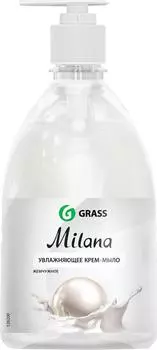 Жидкое мыло Grass Milana крем-мыло с дозатором жемчужное 500 мл