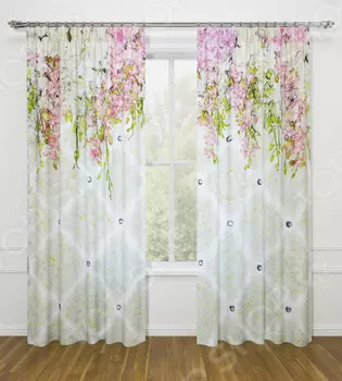 Фотошторы «Акварельный ламбрекен»