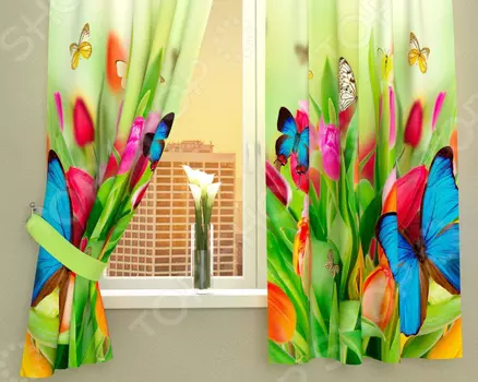 Фотошторы Сирень «Бабочки»