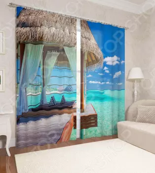 Фотошторы Сирень «Рай на островах»